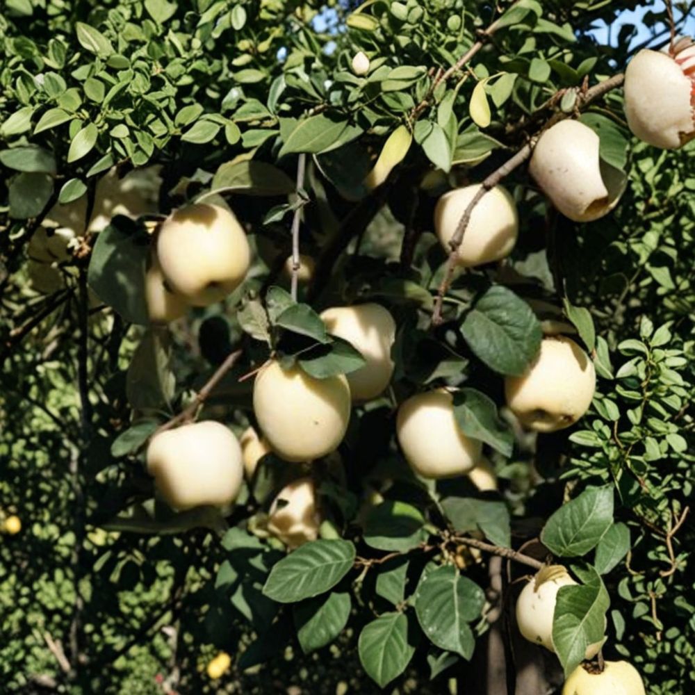 Ghost Apple Tree Live Bare Root | Rare White Apple Variety | Malus domestica Grafted on M111 Rootstock | 3 Ft