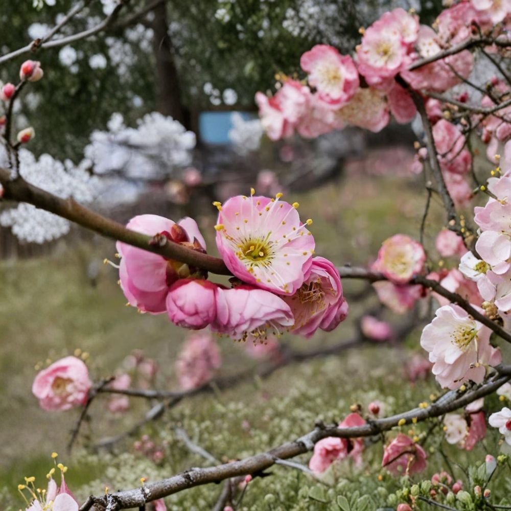Fufen Ume Tree Live Plant | 30–36 Inches | Pale Pink Flowering Apricot | Prunus mume | Ornamental Blossom Tree