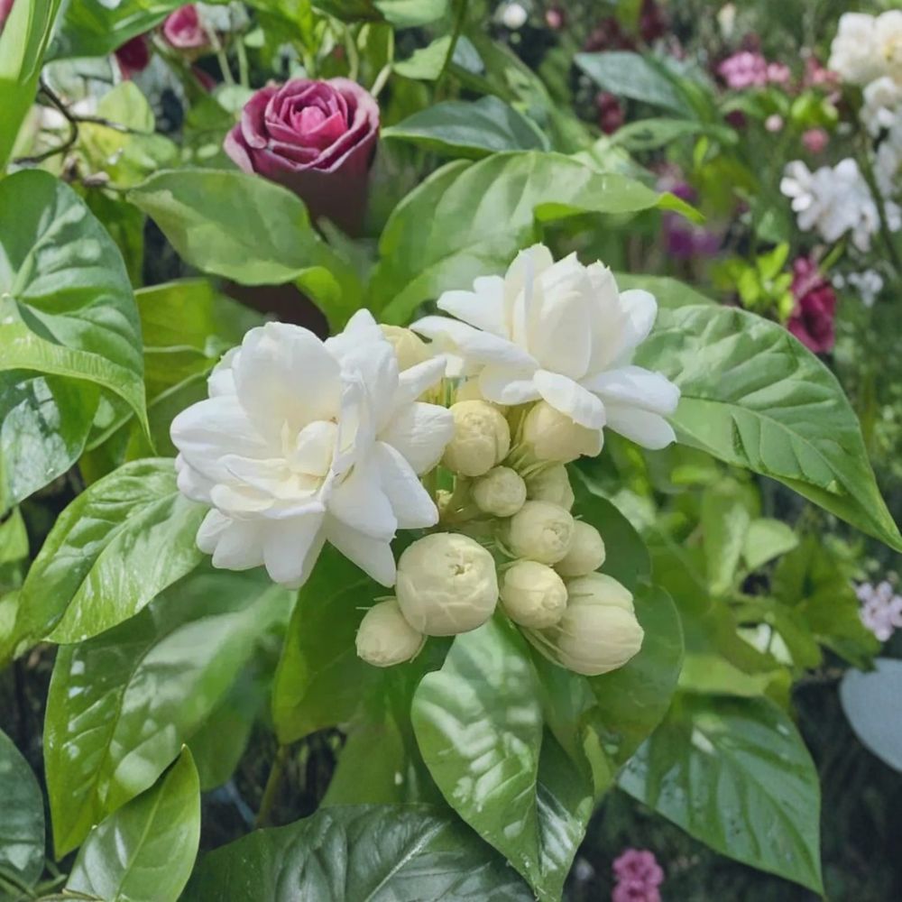 Arabian Jasmine Seeds | 10 Seeds | Pure White Fragrant Flowers | Jasminum sambac | Indoor Outdoor Bonsai Plant