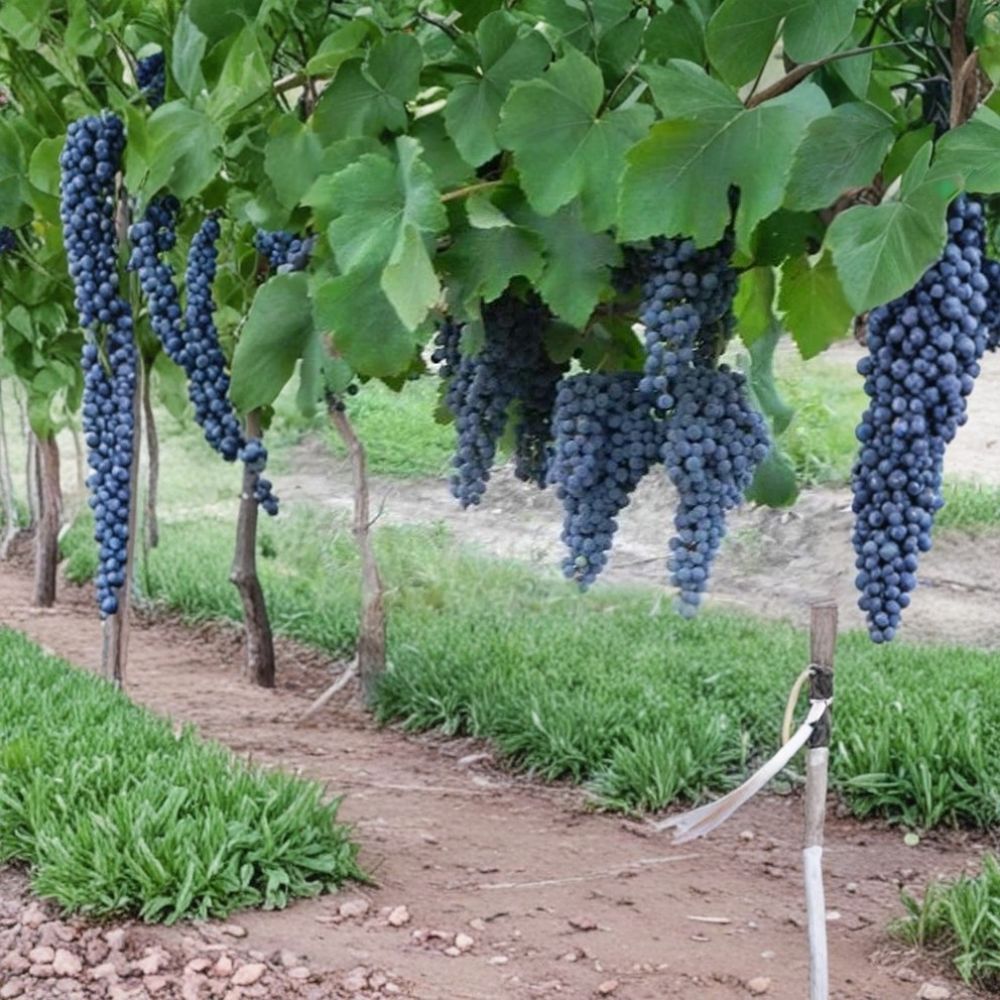 Pinot Noir Grape Vine Live Plant | 4-6 Feet Tall | Vitis vinifera | Self-Fertile Red Wine Variety | Fast Growing Fruit Vine