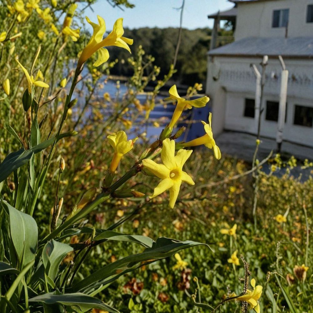Winter Jasmine Plant | Rooted Cutting | Yellow Blooms | Jasminum nudiflorum | Cold Hardy Shrub for Landscape