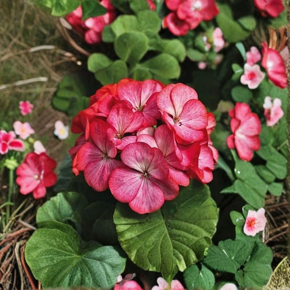 Maverick Scarlet Picotee Geranium Seeds - 100 Zonal Pelargonium Seeds for Stunning Bicolor Garden Flowers - Pelargonium x hortorum
