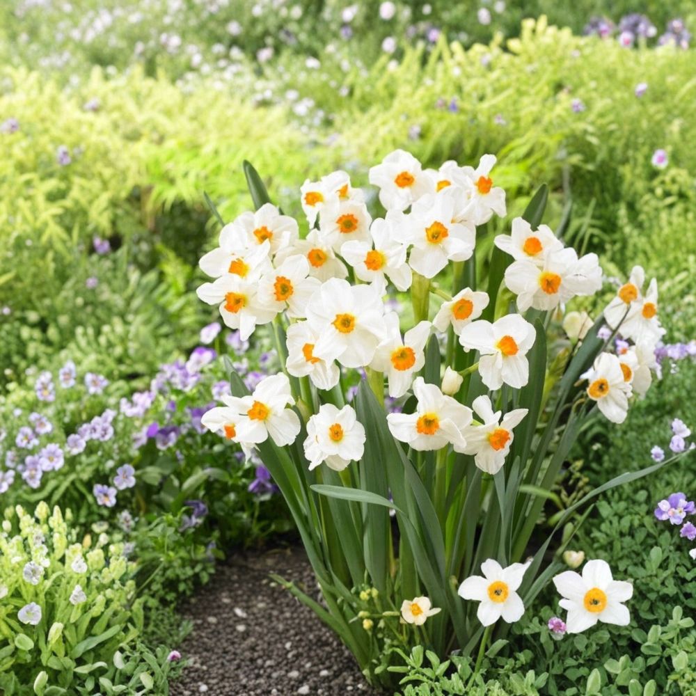 Narcissus Geranium Daffodil Bulbs - 10 Fragrant Heirloom Bulbs | Deer Resistant | Narcissus spp.