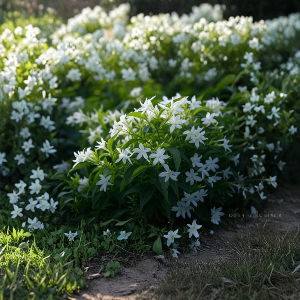 Star Jasmine Plant | 6–12 Inch Live Rooted Stem | Fragrant White Climbing Vine | Trachelospermum jasminoides