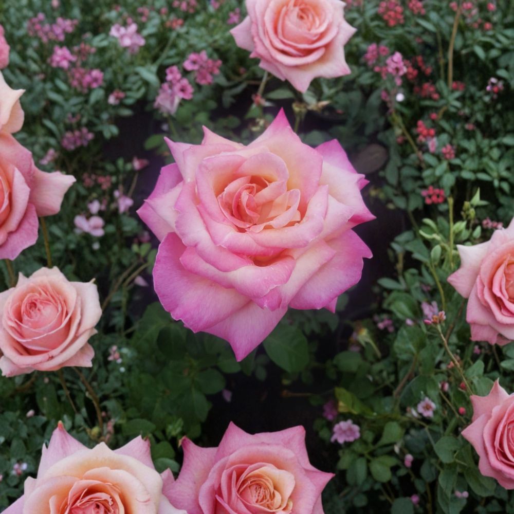 Kordes Perfecta Hybrid Tea Rose Bush 3 Gallon Everblooming Flowering Shrub Rosa Hybrid Tea 'Kordes Perfecta'