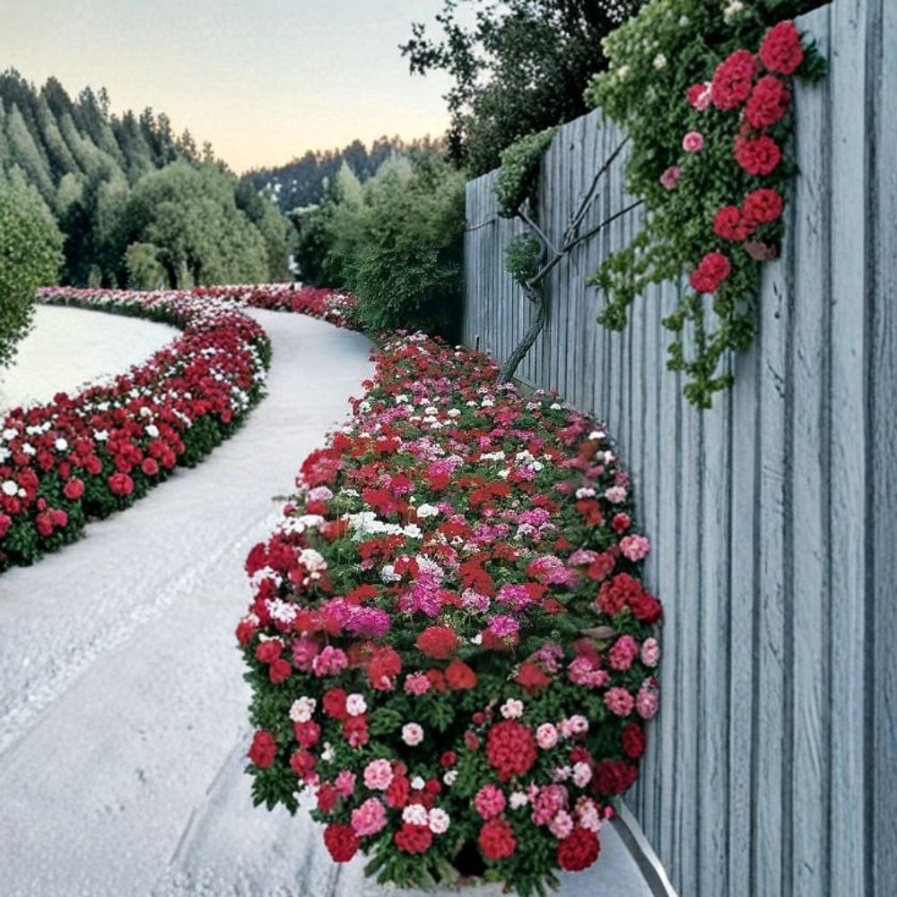 Geranium Seeds - 1,000 Count - Maverick Mix Pelargonium - Mixed Color Blooms - Easy to Grow for Pots & Landscape