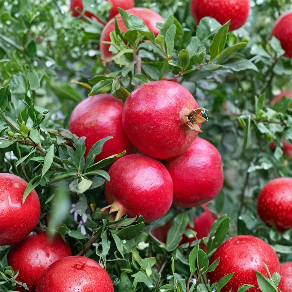 Grenada Pomegranate Tree Live Plant | 3 Feet Tall | Early Harvest Variety | Punica granatum ‘Grenada’ | Fruit Tree Starter
