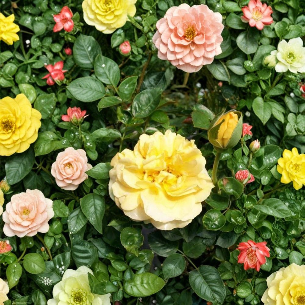 Julia Child Rose Plant | 2 Gallon | Butter Gold Blooms | Rosa Floribunda 'Julia Child' | Fragrant Award Winner