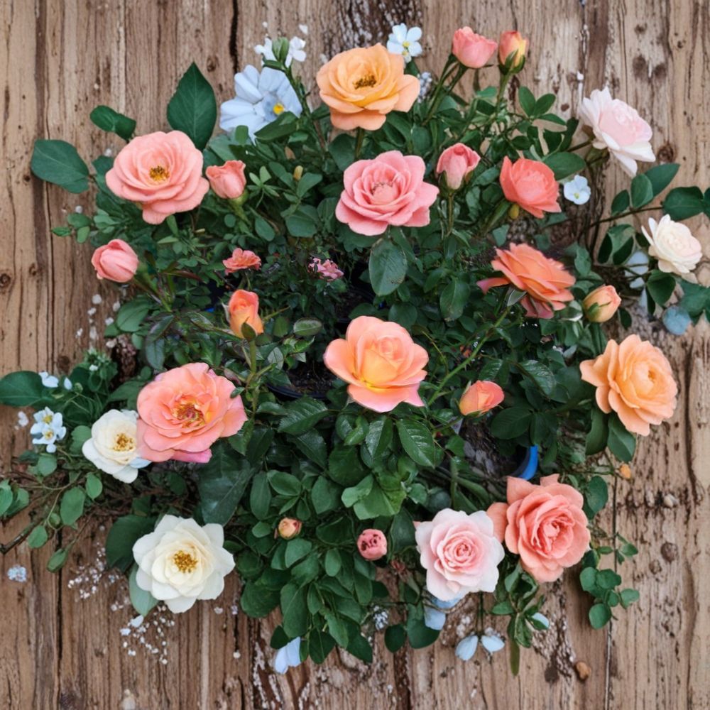 New Year Grandiflora Rose Bush | 2 Gallon Orange Blooming Shrub | Rosa Grandiflora 'New Year' | Easy Care Flowering Plant