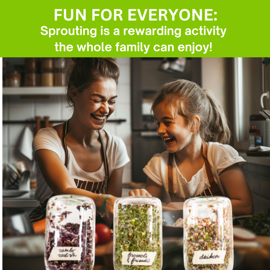 Organic 5 Variety Pack of Fresh Sprouting Seeds