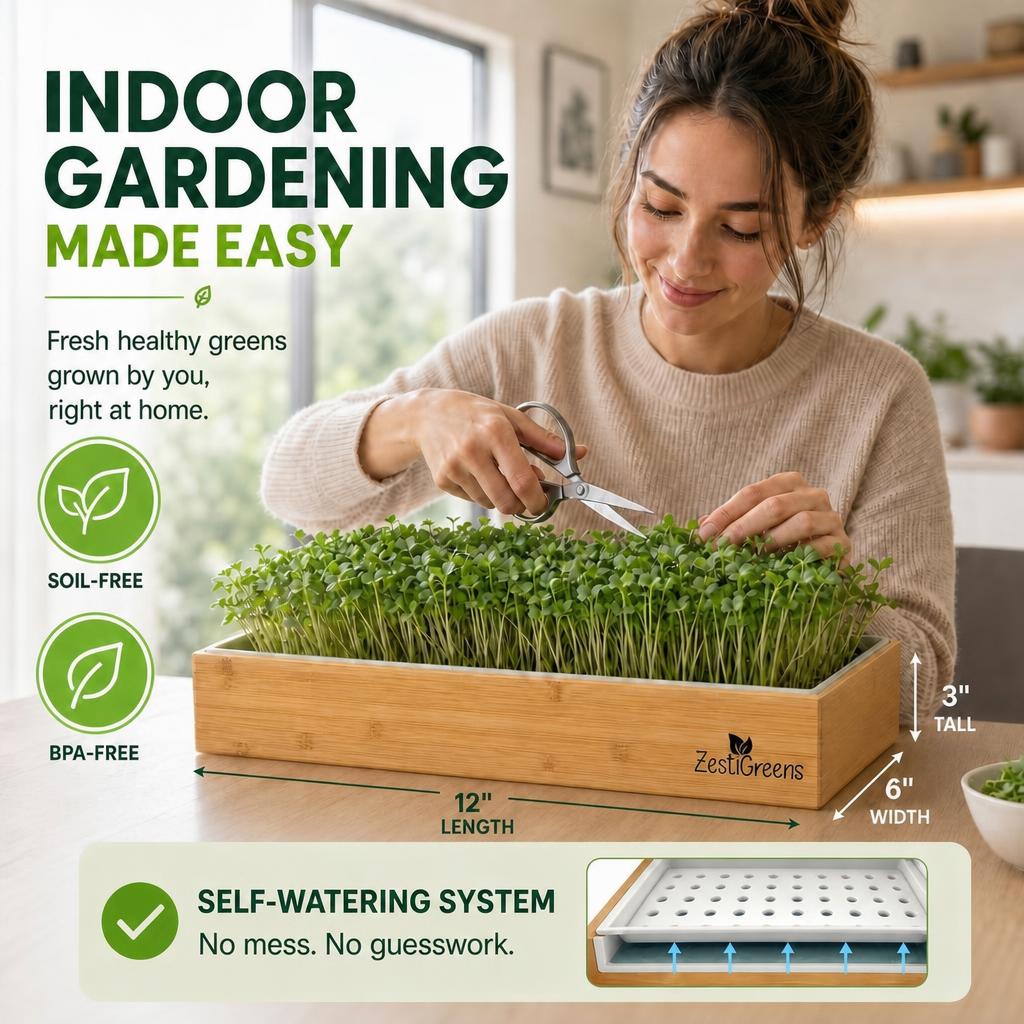 Microgreens Growing Kit Self Watering