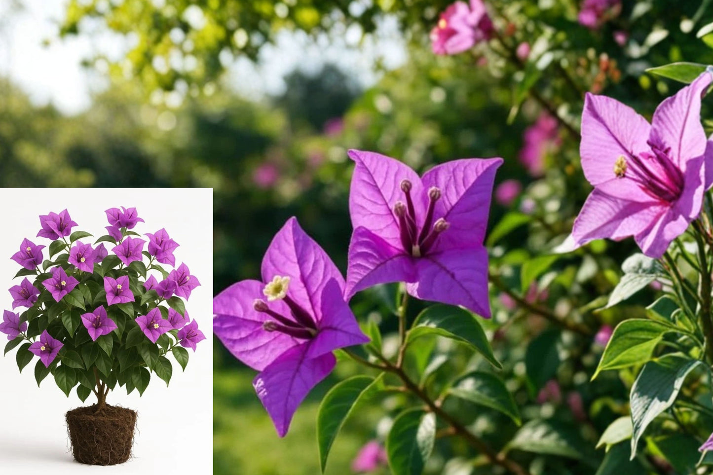 Bougainvillea Purple Live Plant – 1 Plant – Bougainvillea spp.