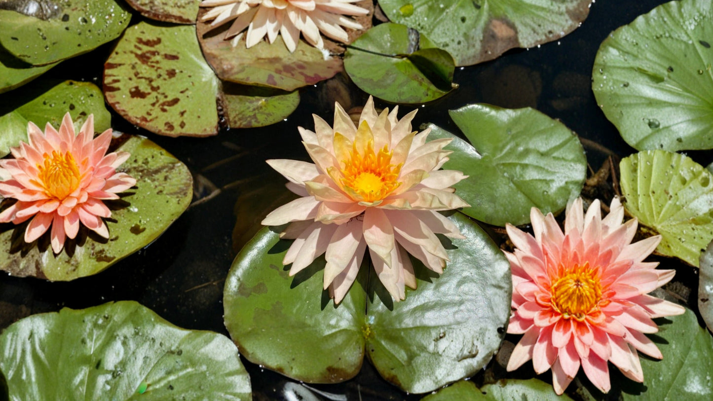 Nymphaea ‘Sun Spark’ Water Lily – Winter-Hardy Sprouted Rhizome