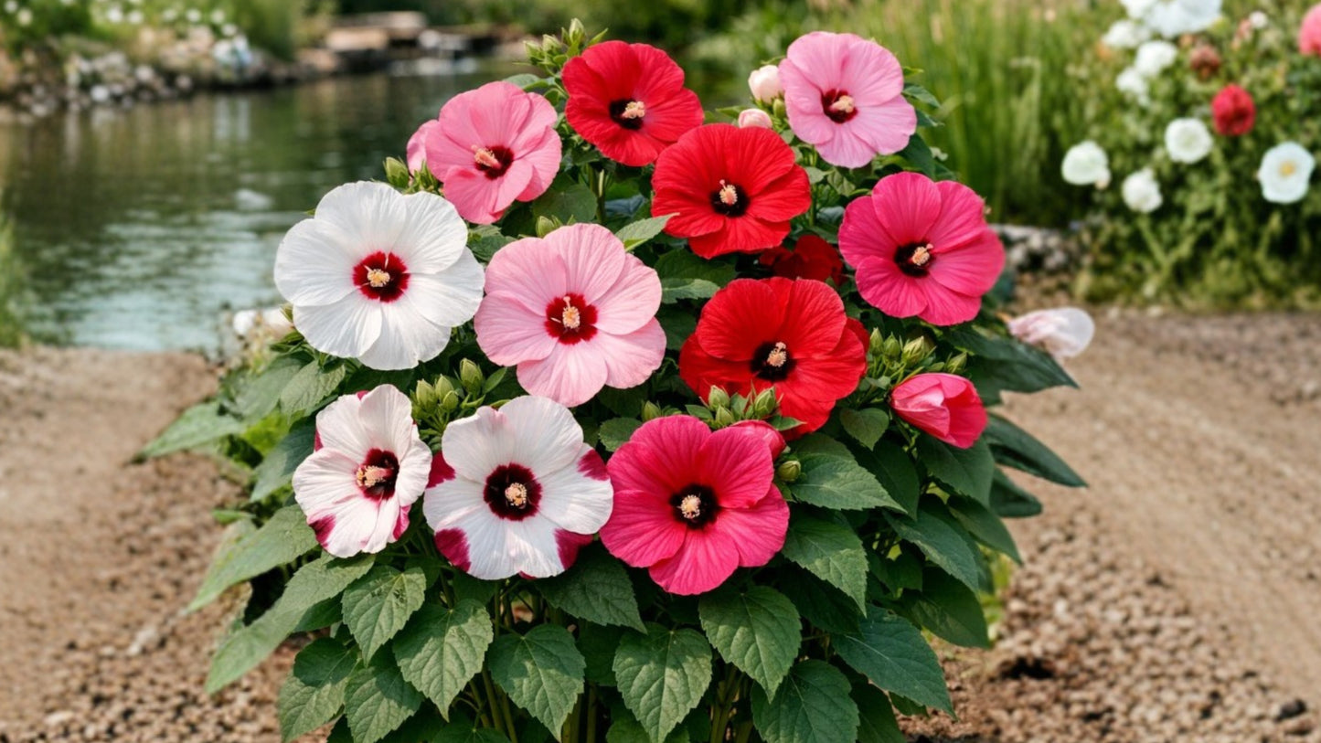 Luna Hibiscus Live Plant Mixed Colors – 4" Plant – Hibiscus moscheutos