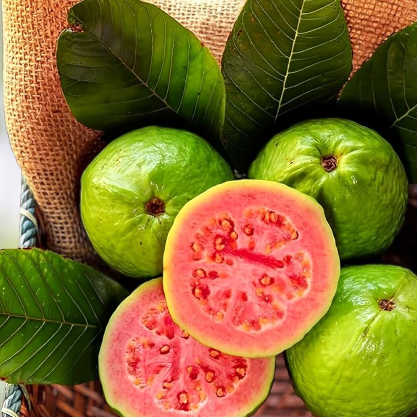 Guava Fruit Tree Seeds 100 Pack - Tropical Exotic Psidium guajava - Edible Fruit Plant Seeds for Gardening and Growing