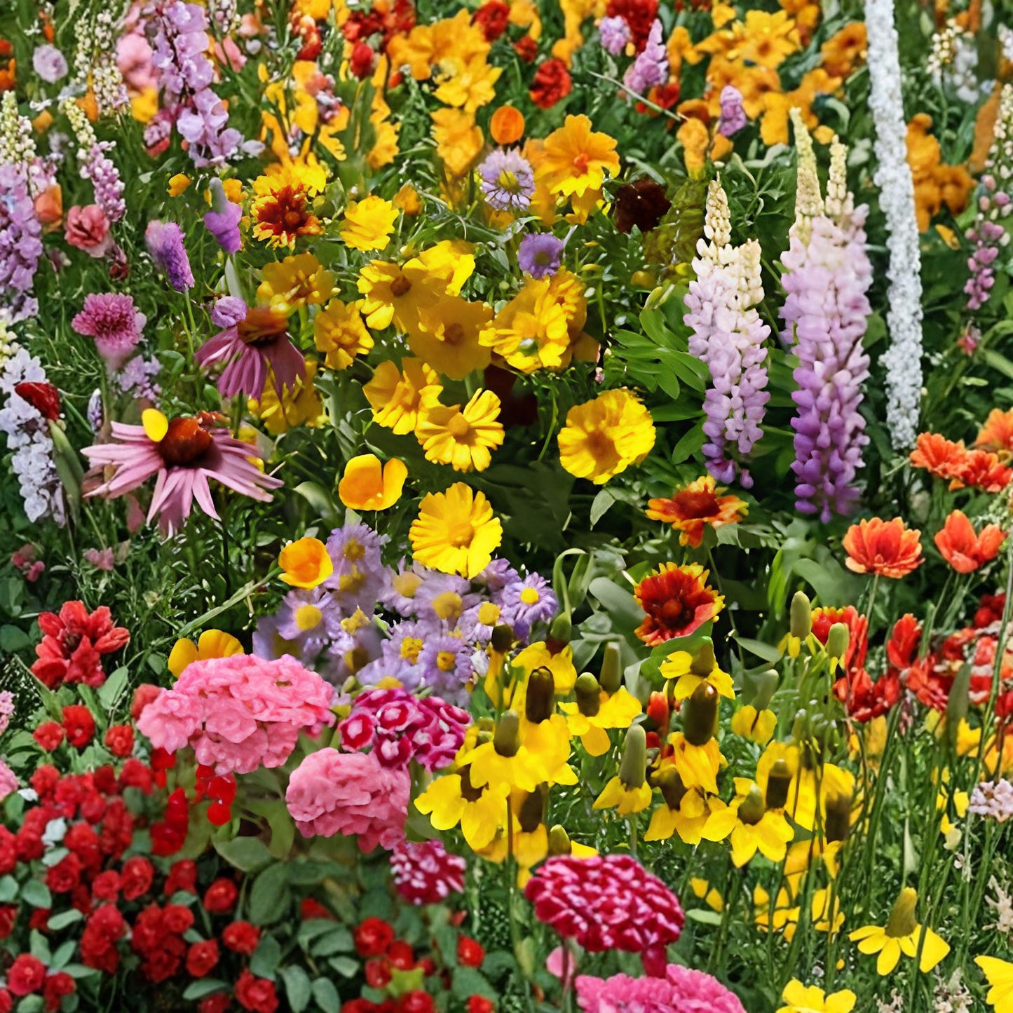 Purple Wildflower Mix 200+ Seeds | Native Perennial & Annual Flower Seed Blend | Vibrant Wildflower Seeds for Garden