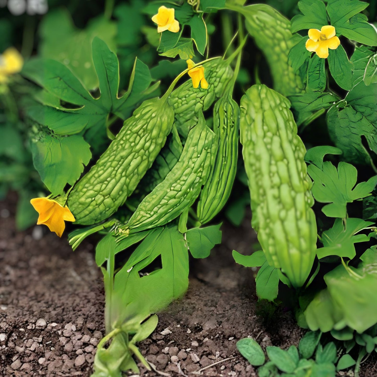 Bitter Melon Seeds, Momordica charantia, Edible Vegetable Seeds, 10 Smooth Starter Plants, Rare Variety, Live Plant or Cutting