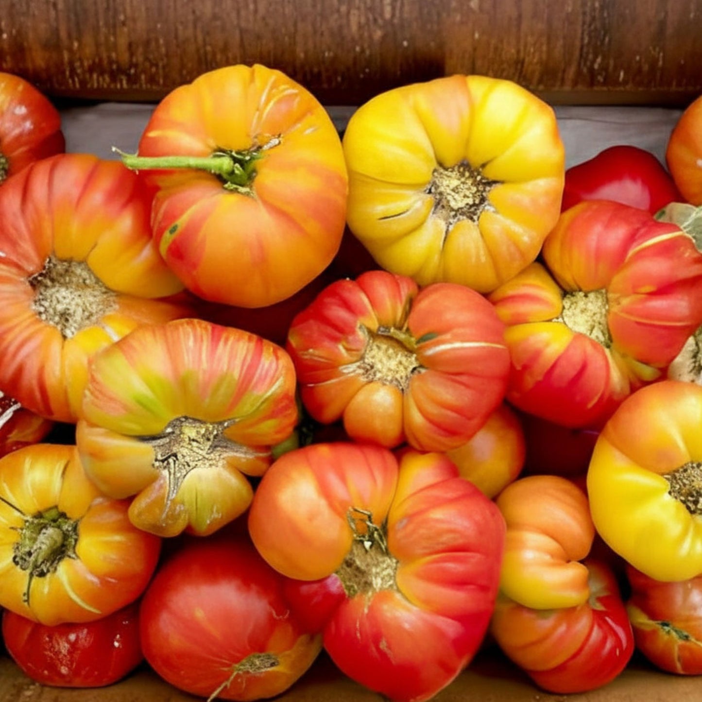 Big Striped Rainbow Tomato Seeds – Heirloom Exotic Tasty Tomato Plant Starter, Live Seed, Garden, Vegetable, Fruit, Cutting