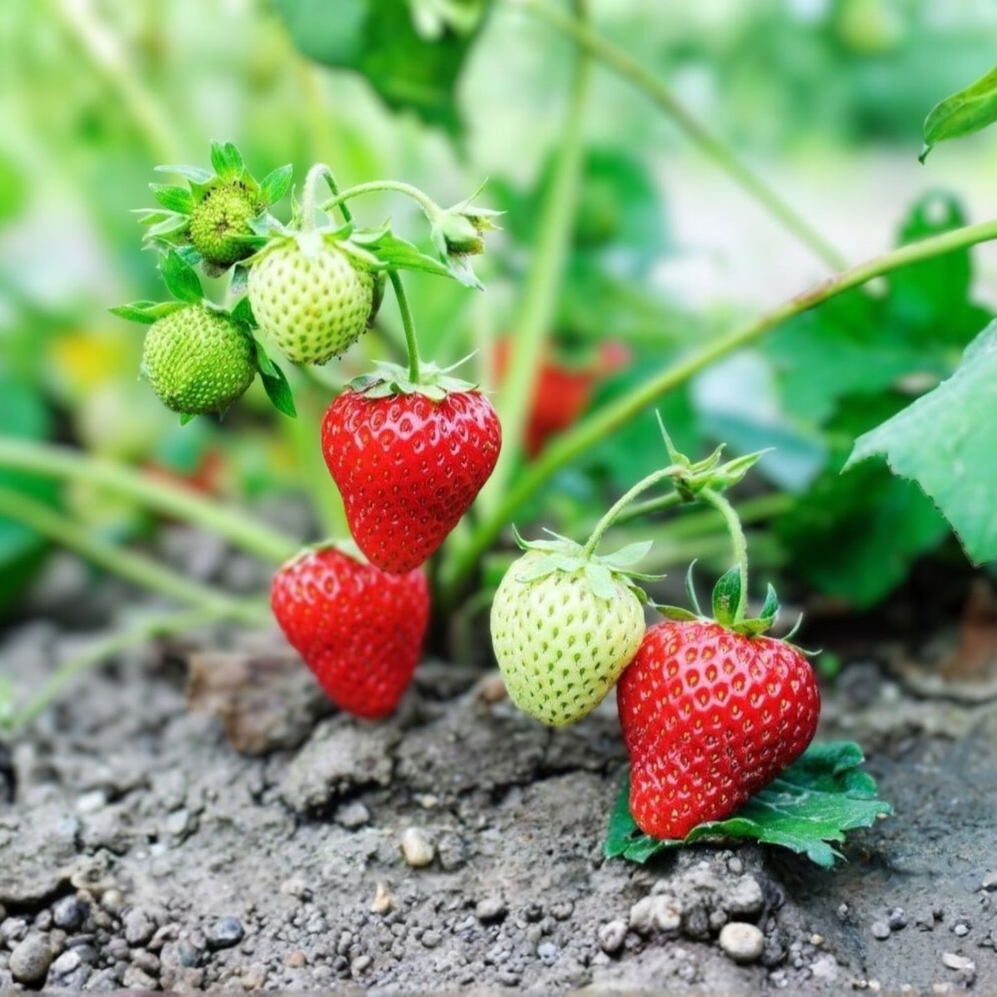 Allstar Strawberry Plants - 5 Bare Root Perennial - Large Sweet Berries - Fragaria x ananassa