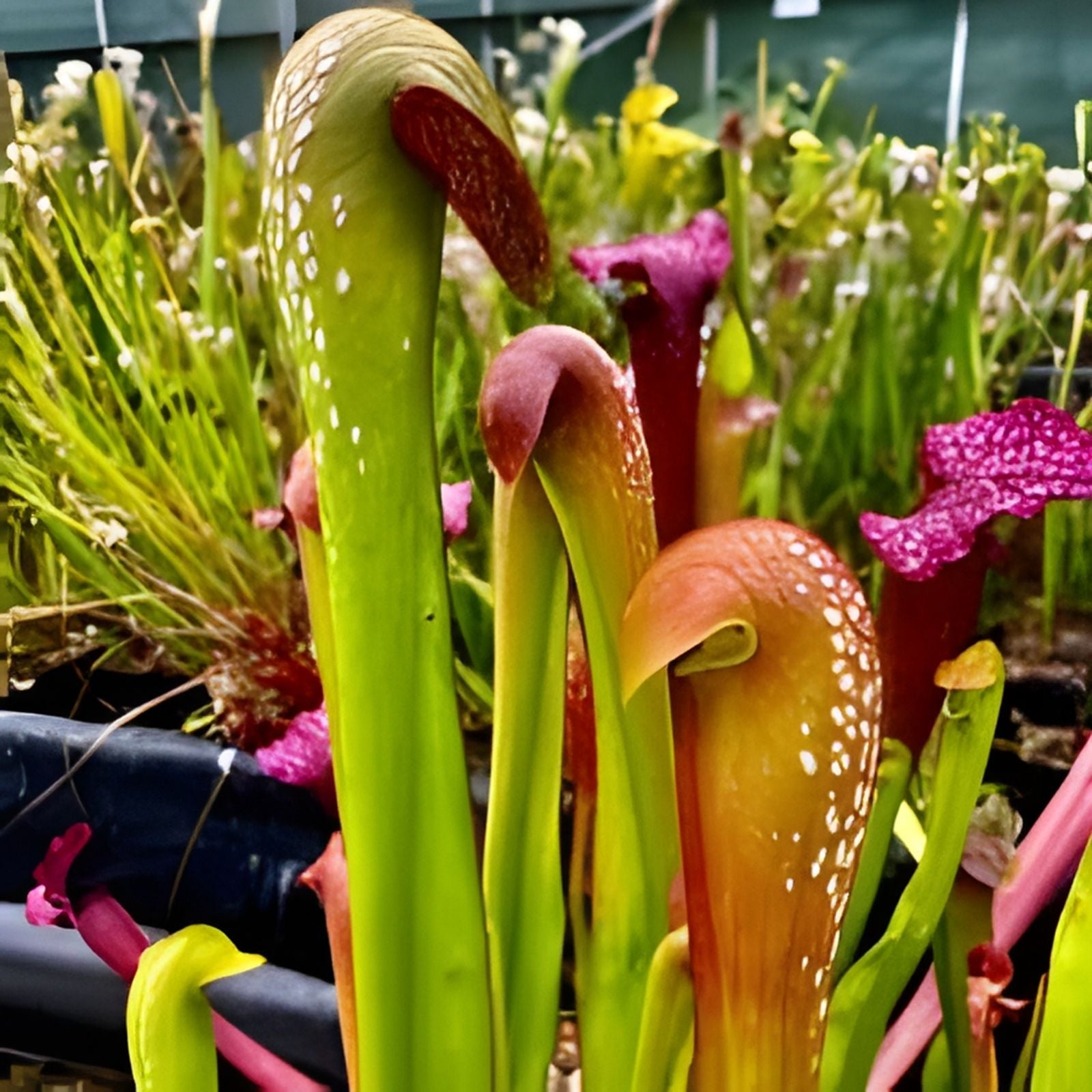 Live Pitcher Plant Sarracenia Minor GIANT Okeefenokeensis Clone J Red Window Carnivorous Plant for Home Garden