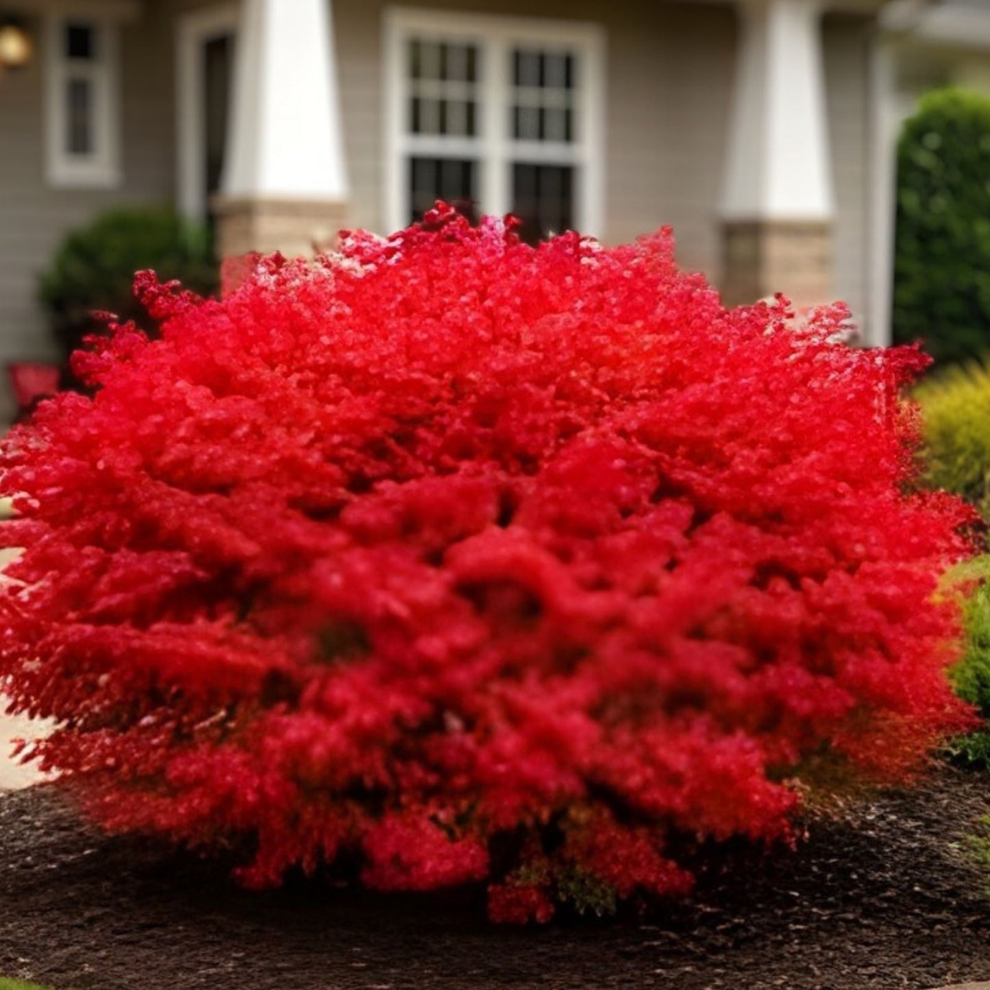Burning Bush Shrub 16" Live Bare Root Plant Euonymus alatus with Vibrant Fall Foliage, Hardy in Zones 4-8