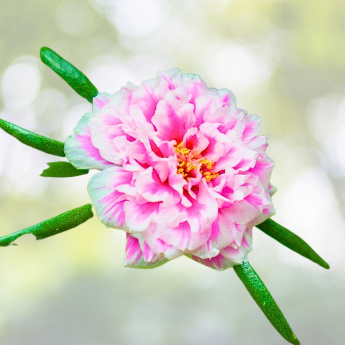 Portulaca Live Plants - Moss Rose Plug - Seaglass Double Pink - Portulaca grandiflora - Well-rooted Succulent Garden Starter