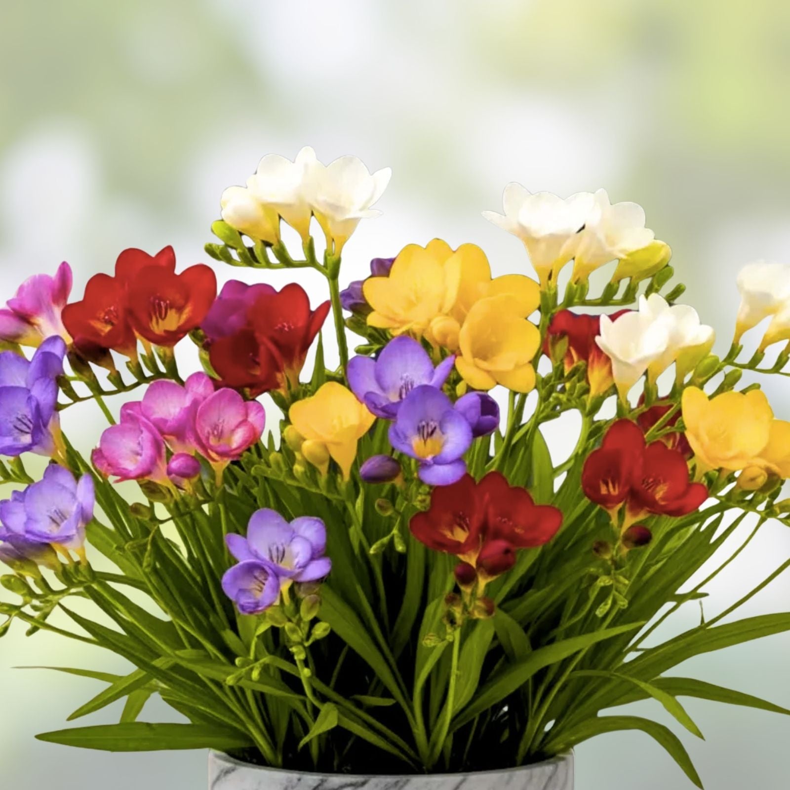 Freesia Flower Bulbs 10 Pack - Fragrant Mixed Colors - Freesia spp. - Garden Bulbs for Spring Blooming