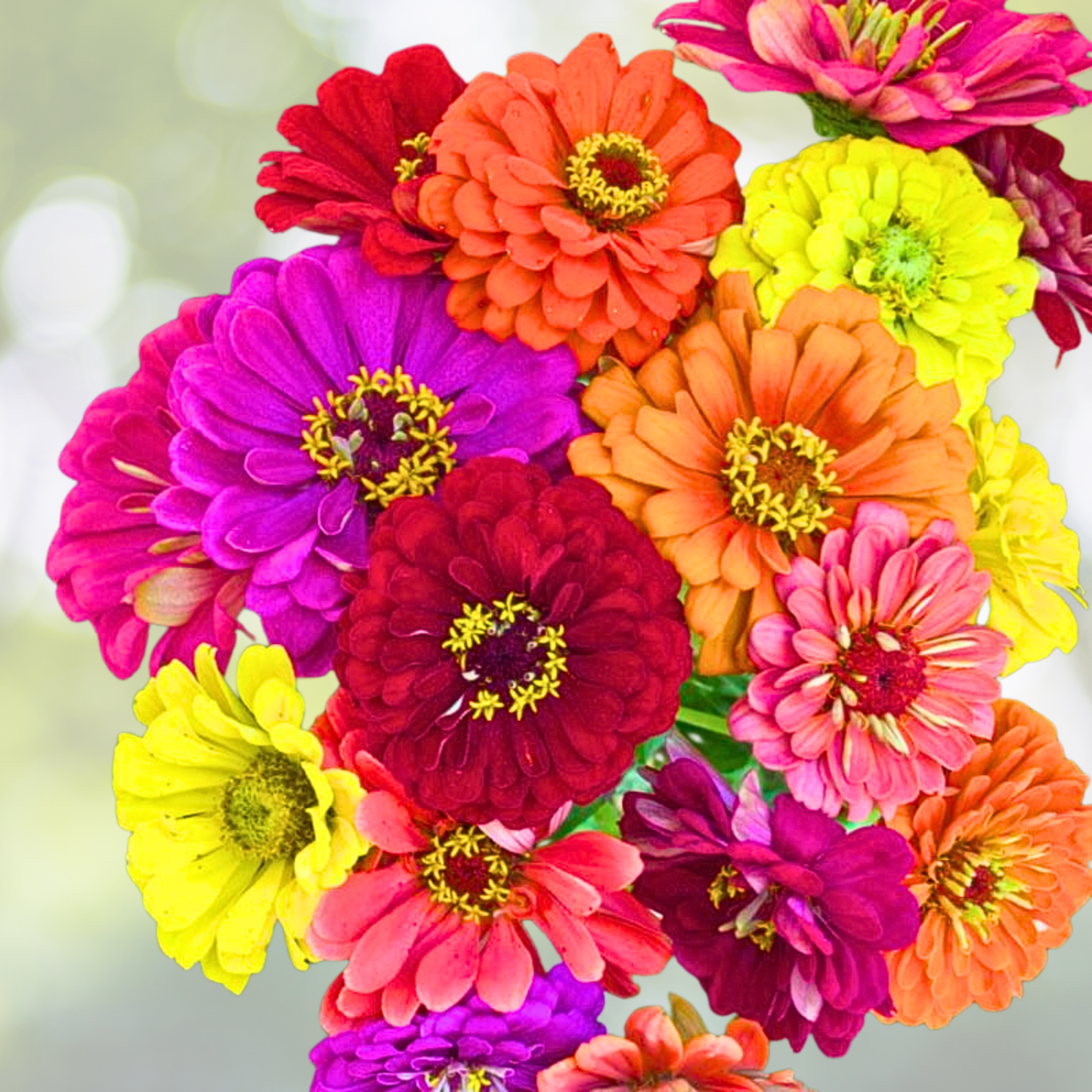 Zinnia Seeds Pack - 500 Non-GMO Petite Dwarf BUTTON BOX MIX - Vibrant Garden Flowers (Zinnia elegans)