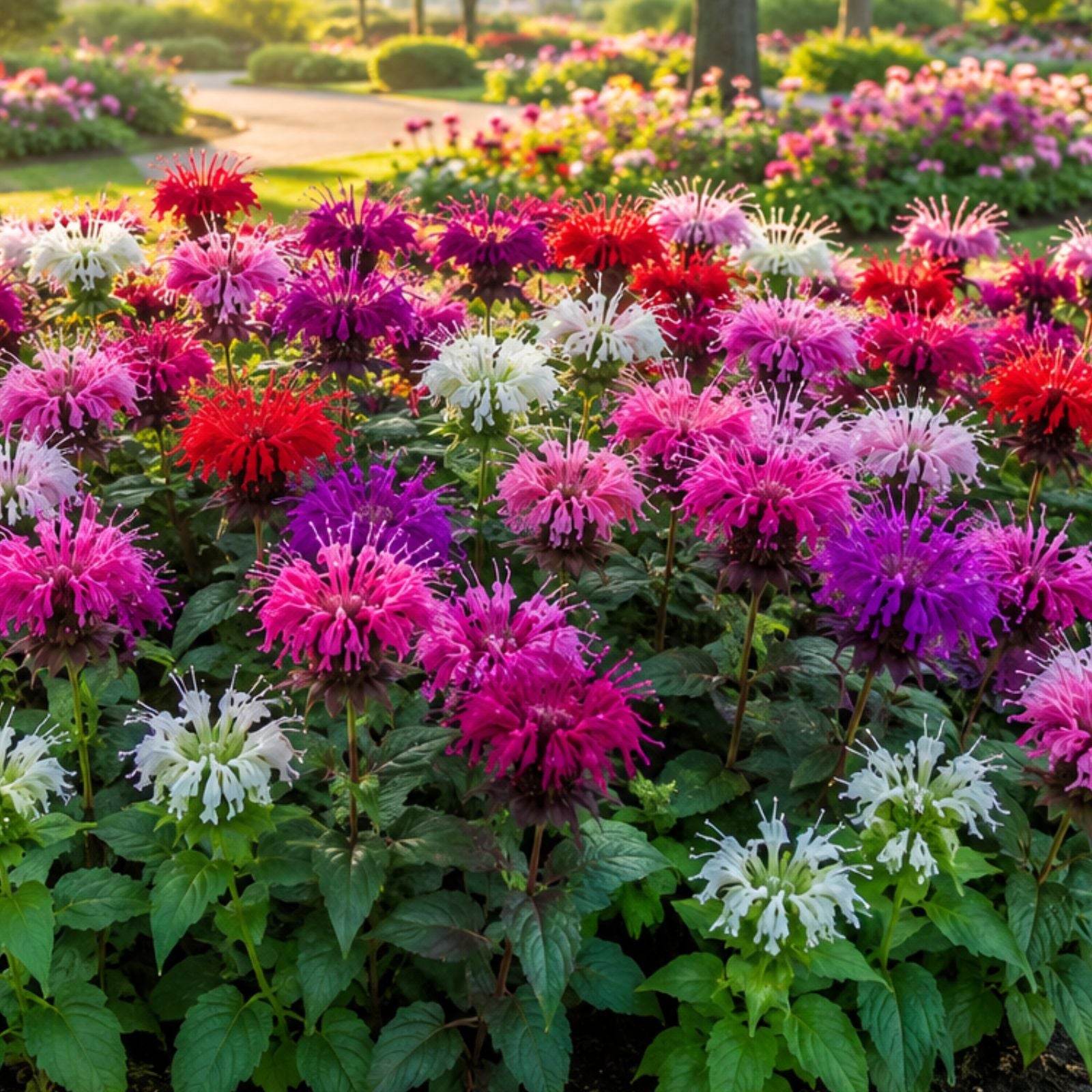 Bee Balm Flower Seeds Monarda Didyma Perennial Garden Plant Butterfly Attractant Mixed Colors Non-GMO Live Starter Plant