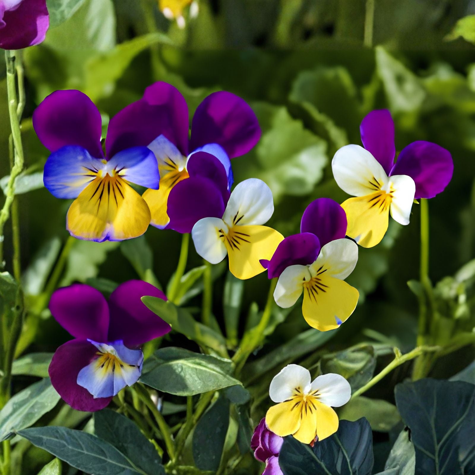 Johnny Jump Up Pansy Seeds 1,000 Count Multicolor Viola tricolor Perennial Garden Flowers Live Plant Cutting