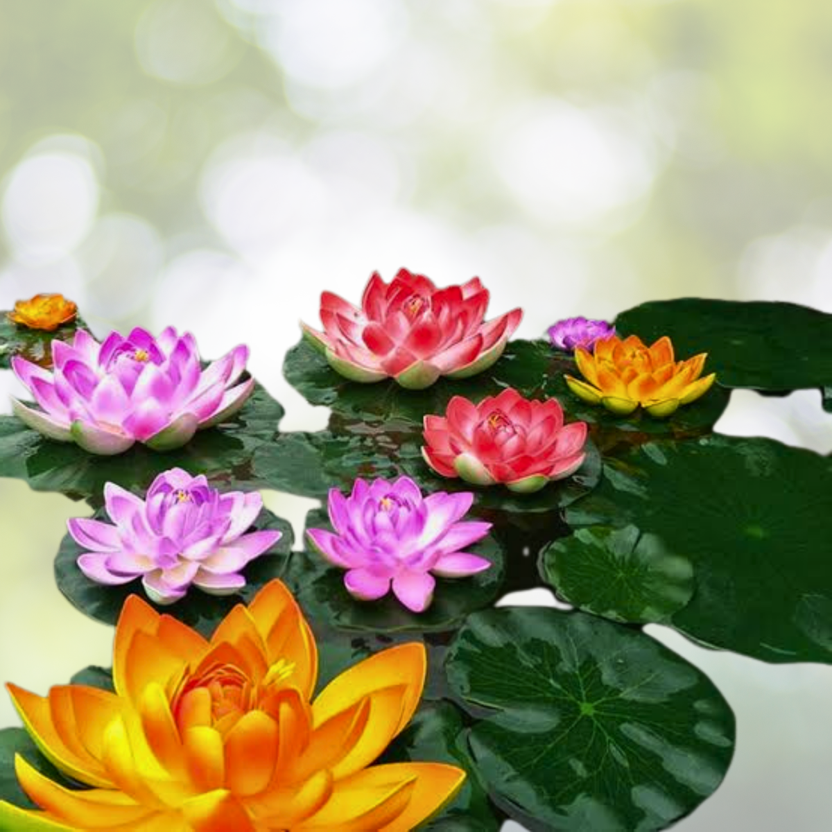 Lotus Seeds - 10pcs Mixed Color - Bonsai Bowl Lotus for Indoor & Outdoor Aquatic Gardens - Nelumbo nucifera