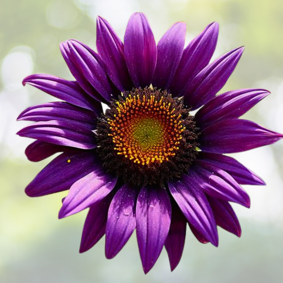 50pcs Purple Heart Sunflower Seeds - Rare Unique Blooms for Stunning Garden - Helianthus annuus