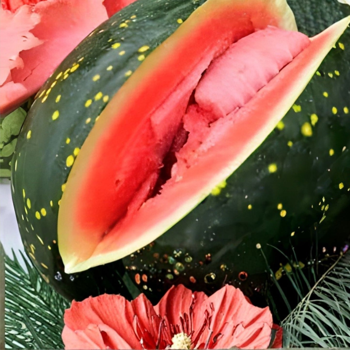 Organic Moon and Stars Watermelon Seeds 20 Pack Citrullus lanatus USA Grown Non-GMO Heirloom Seed