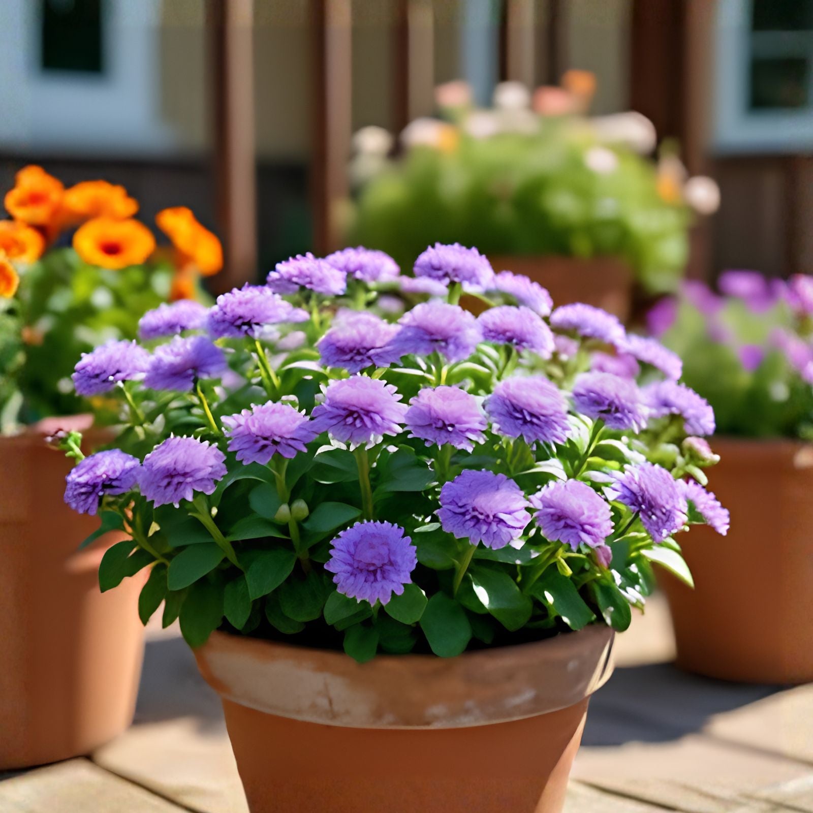 Flossflower Seeds Blue Mink Garden Ageratum Mexicanum Blueweed Flower Seeds for Garden, Landscaping, and Pollinator Gardens