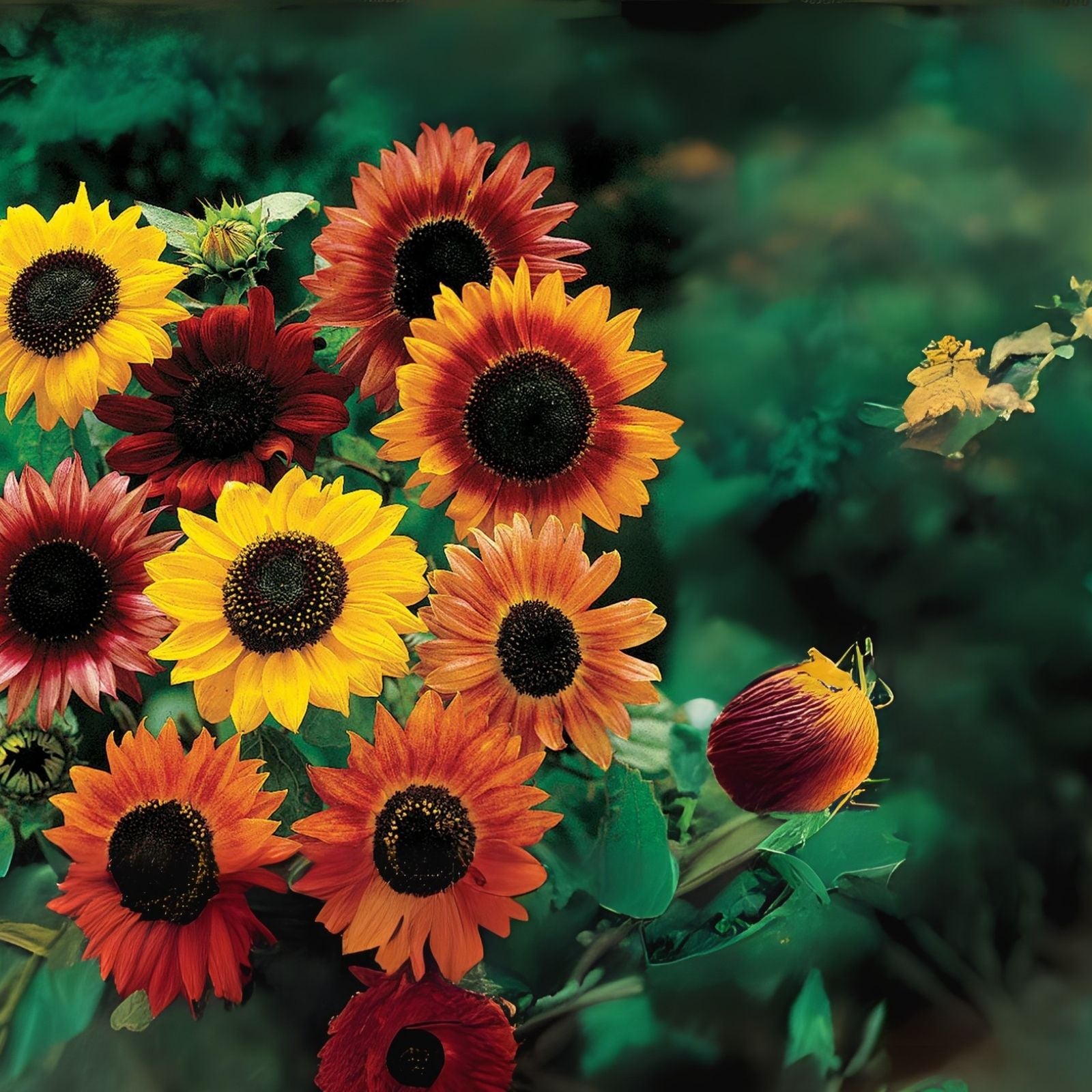 Sunflower Seeds Mix - 200+ Seeds - Here Comes The Sun - Helianthus annuus - Made in USA