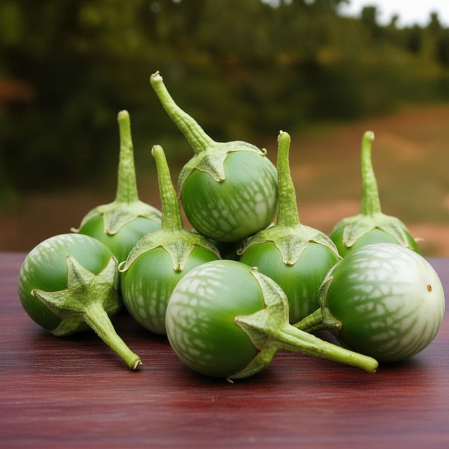 Thai Eggplant Seeds Petch Siam Green Heirloom Vegetable Seeds 200 Bare Root Starter Plant