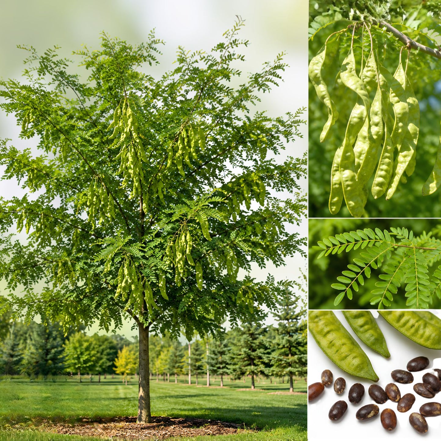 Thornless Honey Locust Seeds 12 Pack – Gleditsia triacanthos, Non-Thorn, Easy to Grow, Drought Tolerant Tree Seeds