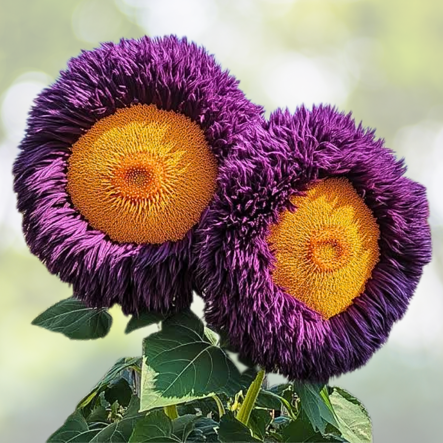 50pcs Giant Teddy Bear Sunflower Seeds - Rare Purple Variety - Helianthus annuus