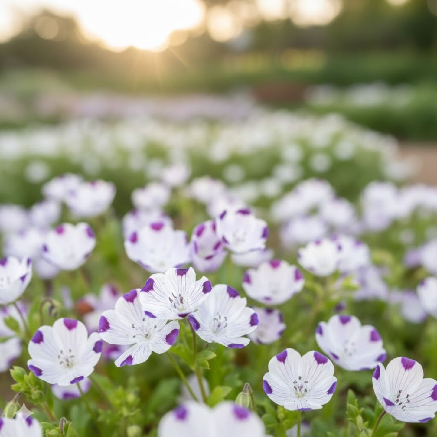 Five Spot Flower Seeds 500 Count – Blue and White Blooms – Nemophila Maculata – Wildflower Seeds for Garden, Landscaping, and Pollinator Gardens