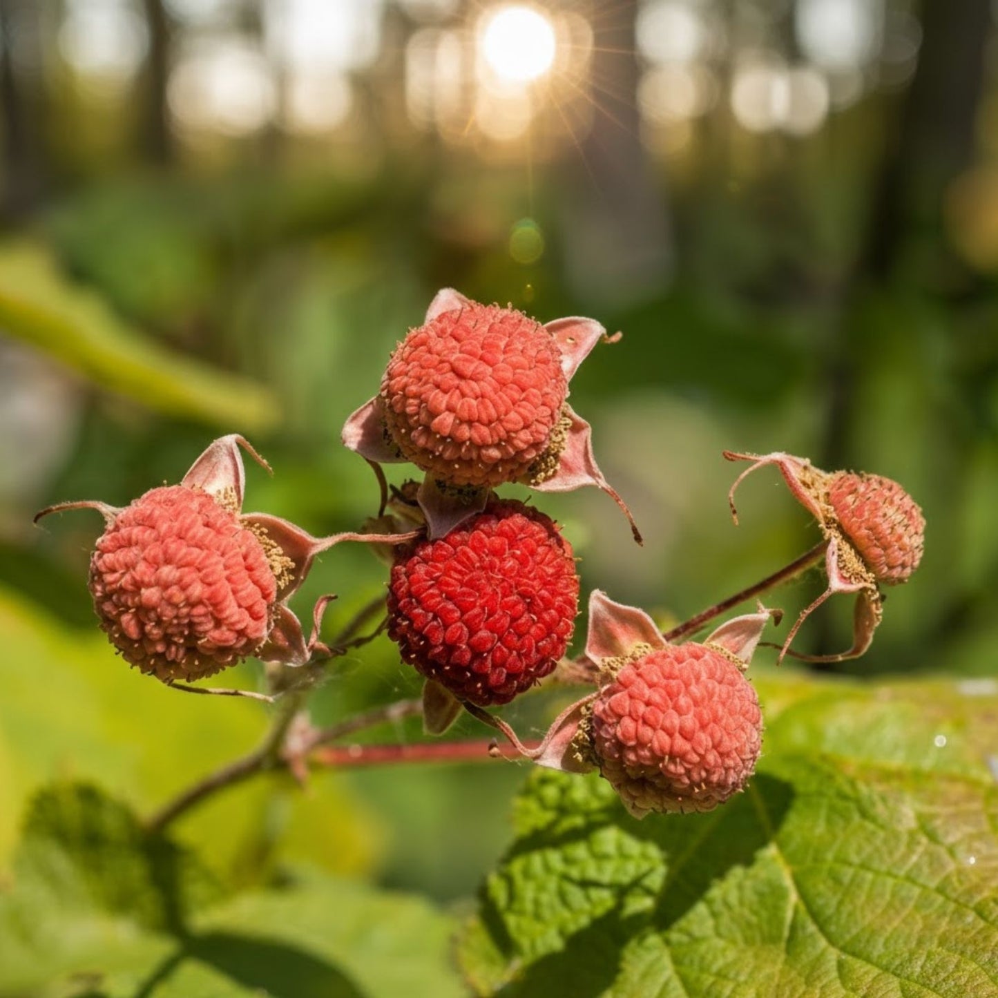 Thimbleberry Bush Seeds 50 Count - Rubus parviflorus Edible Berry Planting Seeds for Gardens