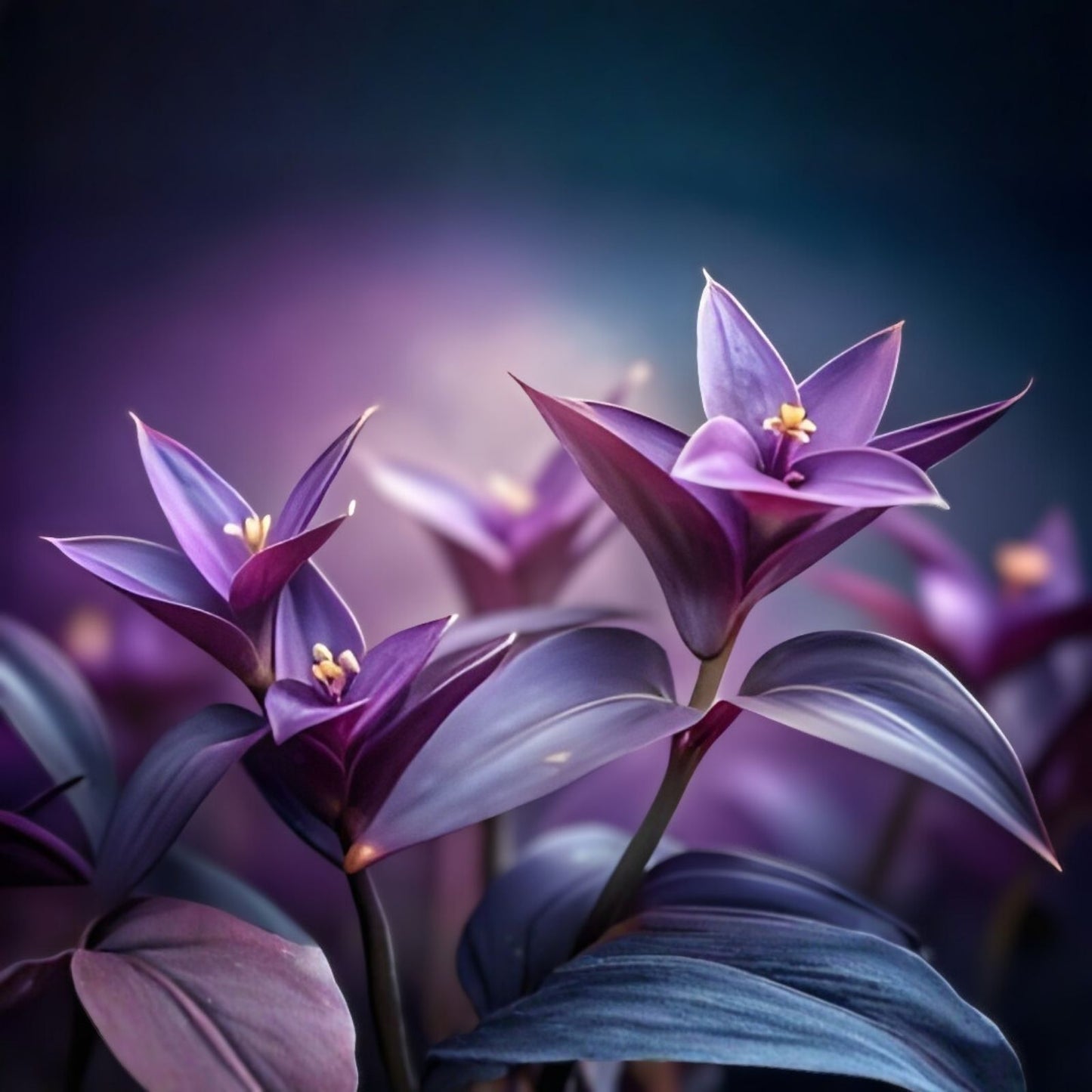 15 Purple Heart Cuttings - Wandering Tradescantia Pallida Purpurea - Live Plant Propagation Cuttings