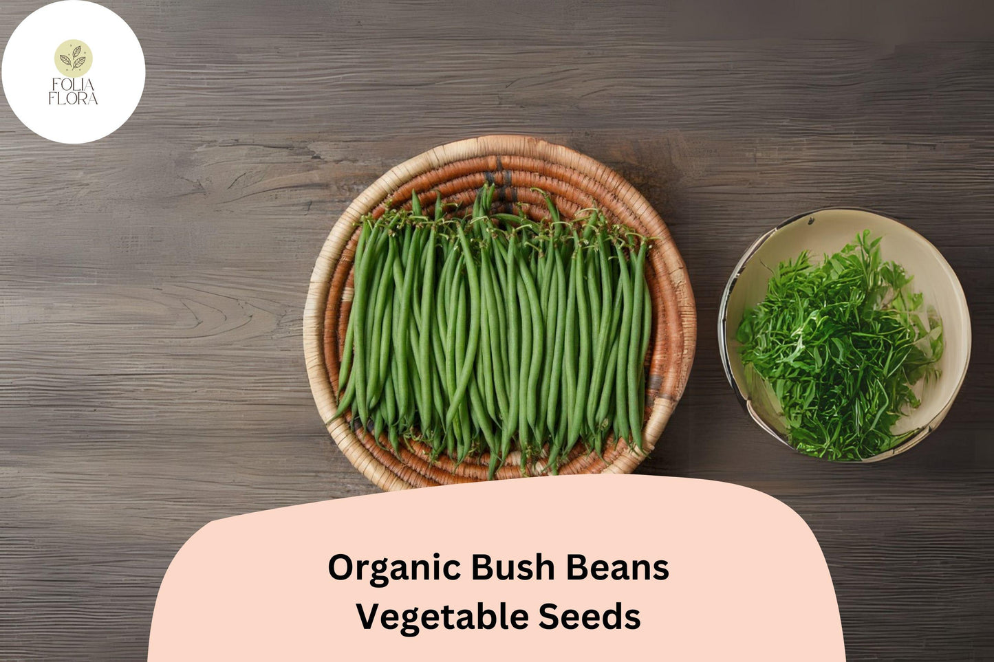 Organic Bush Bean Seeds - 50 Heirloom Green Bean Seeds - Phaseolus vulgaris - High-Yield, Compact, Non-GMO for Home Gardening