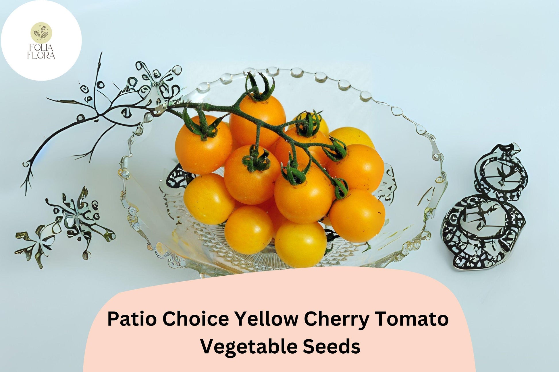 Yellow Cherry Tomato Seeds | 100 Patio Choice Heirloom Seeds | Sweet & Compact | Solanum lycopersicum | Non-GMO