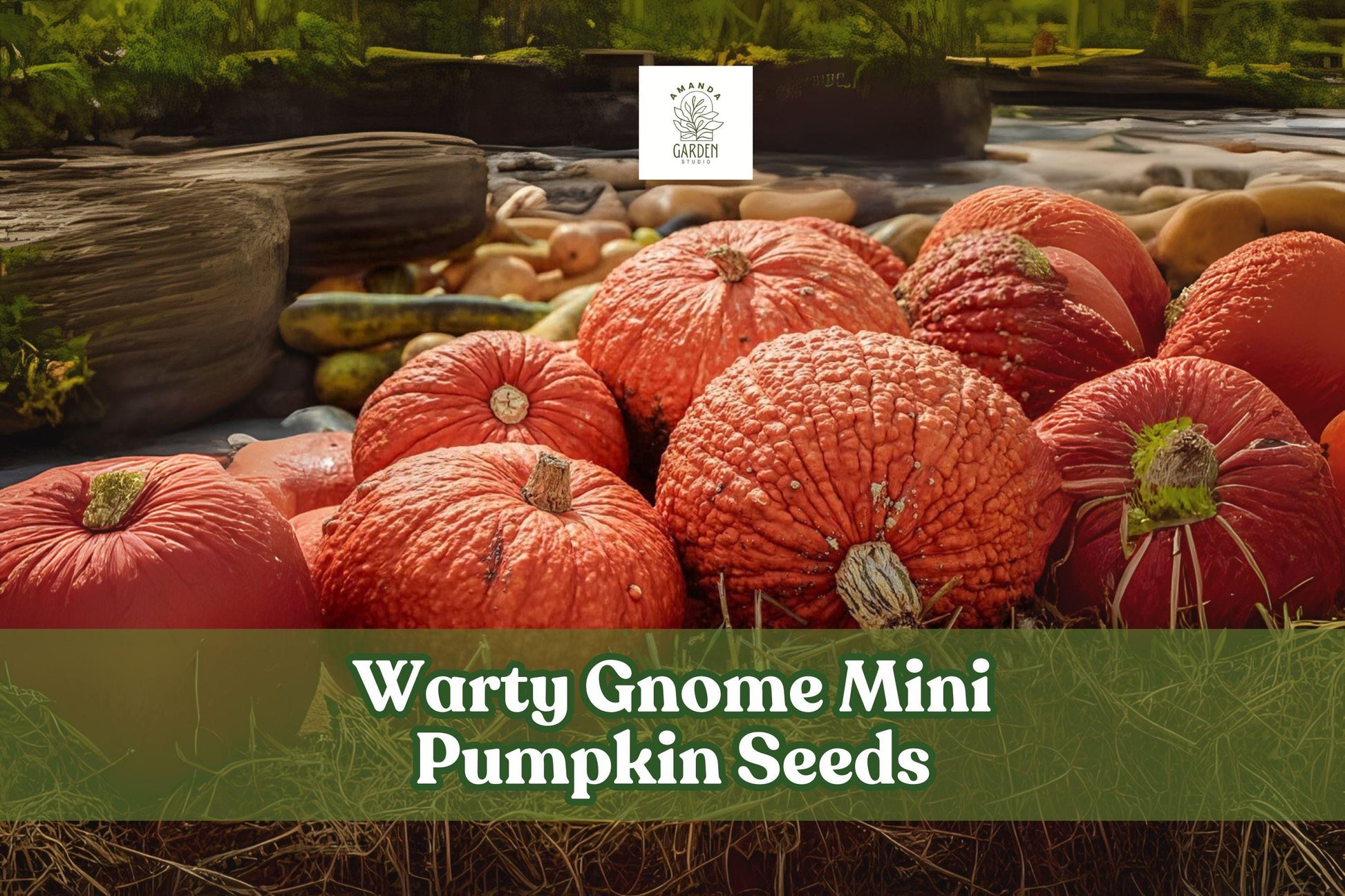Warty Gnome Mini Pumpkin Seeds - 10 Seeds - Cucurbita pepo - Unique Bumpy Texture for Fall Decor and Halloween Centerpieces