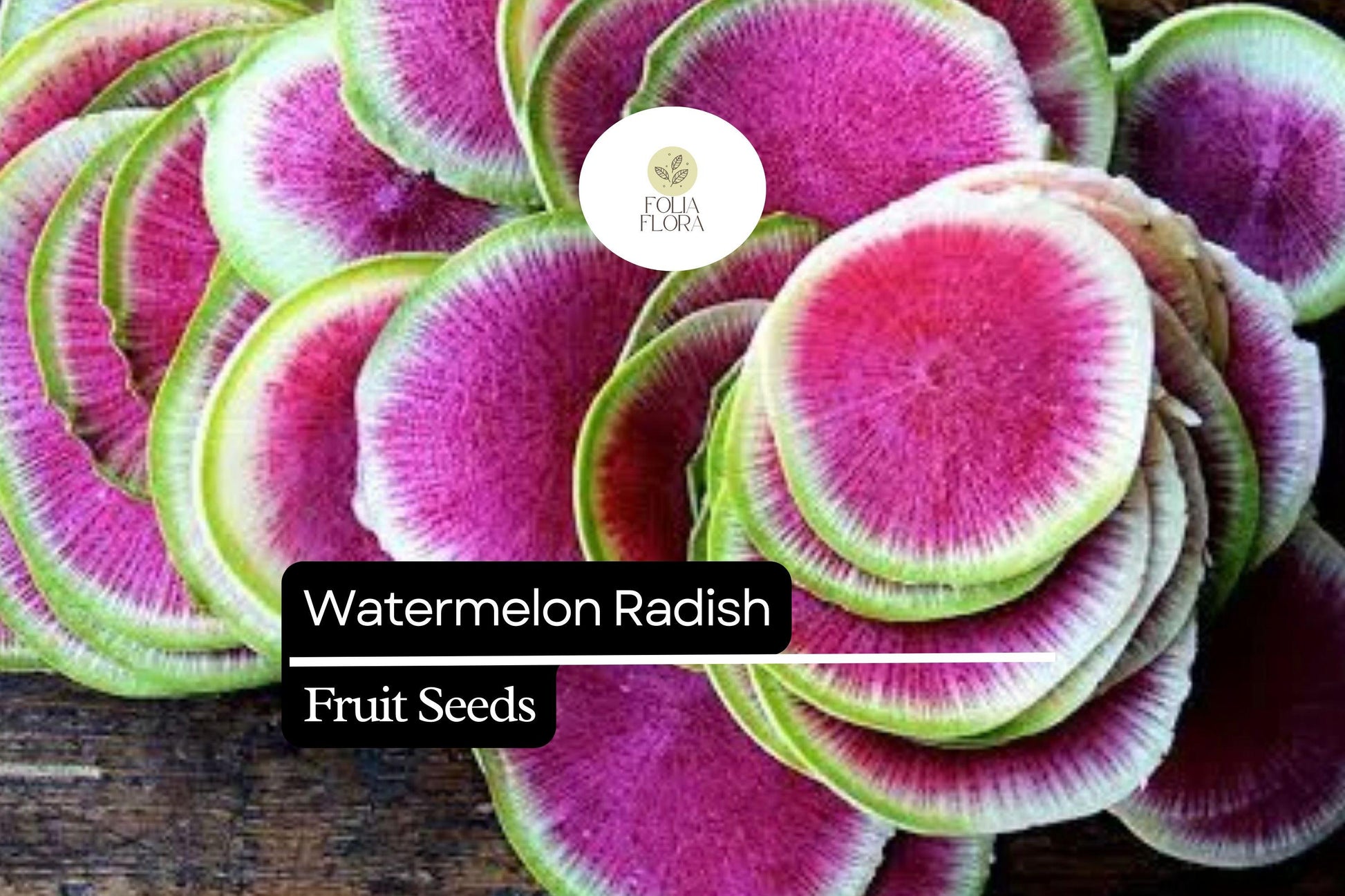 500+ Watermelon Radish Seeds - Heirloom Red Meat Radish (Raphanus sativus var. longipinnatus) - Non-GMO, Crisp & Colorful Garden Seeds