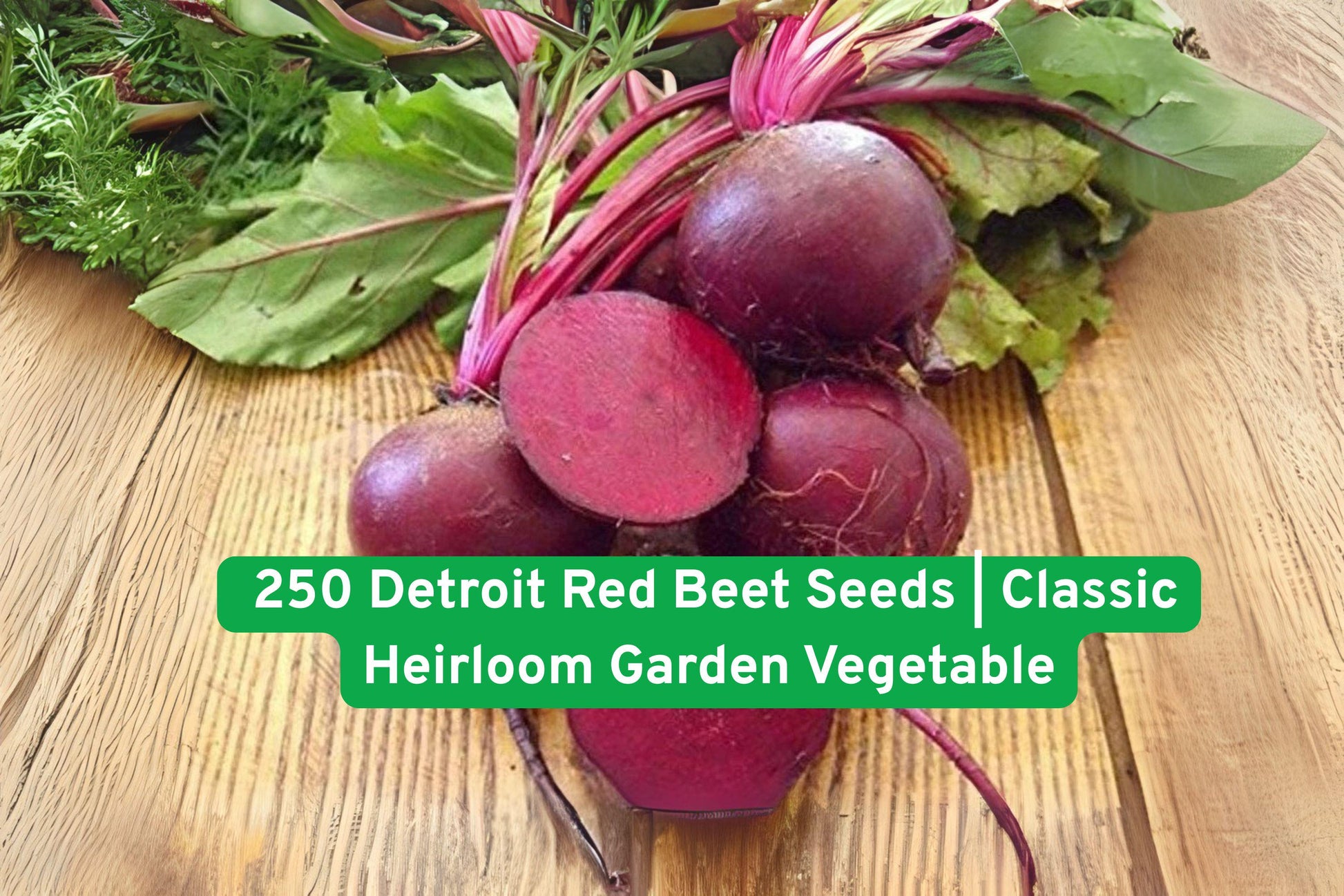 Detroit Red Beet Seeds - 250+ Heirloom Non-GMO Seeds for Planting - Beta vulgaris - Perfect for Salads, Roasting, and Juicing