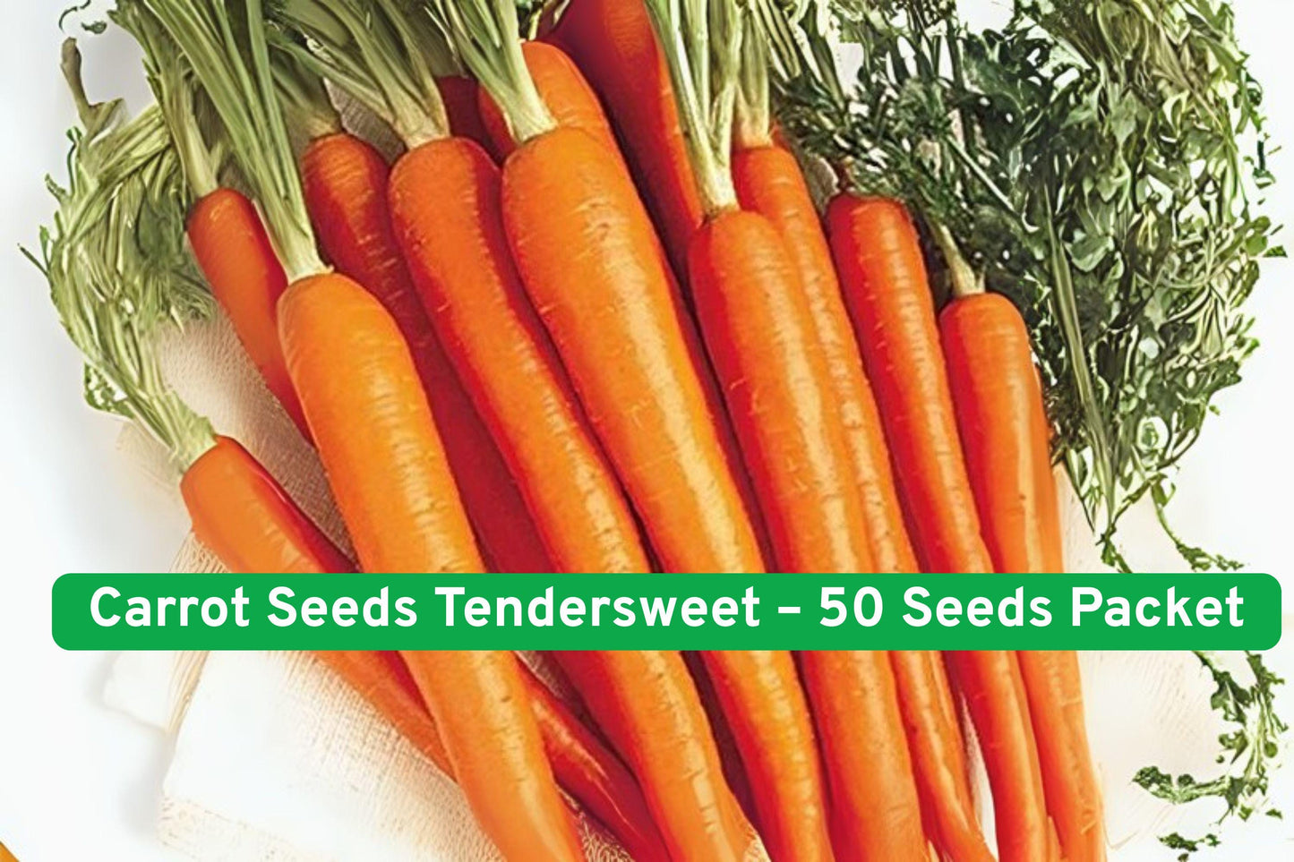 Tendersweet Carrot Seeds - 50 Non-GMO Seeds for Home Garden, Daucus carota, Vibrant Orange, Sweet Flavor, Easy to Grow