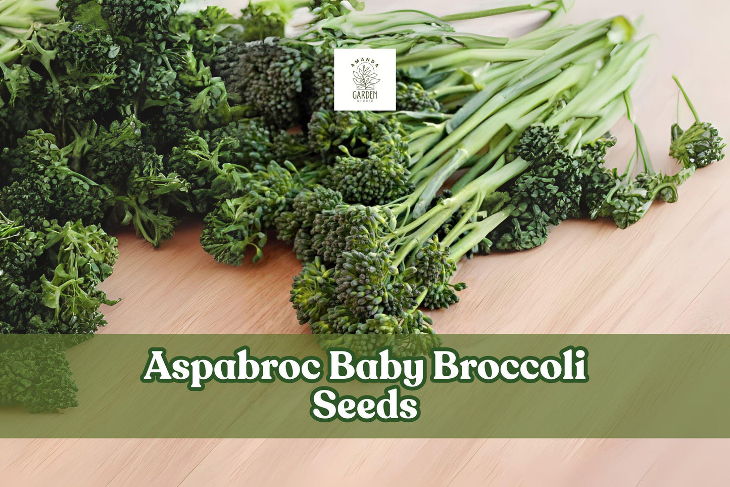 100 Broccolini Seeds for Vegetable Garden - Broccoli Aspabroc, Brassica oleracea, Tender Stems, Easy to Grow, Home Gardening