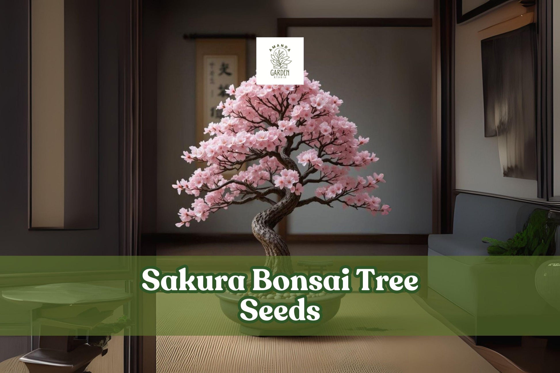 Sakura Bonsai Tree Seeds - 10 Japanese Cherry Blossom Seeds (Prunus serrulata) - Pink to White Flowers for Bonsai Cultivation
