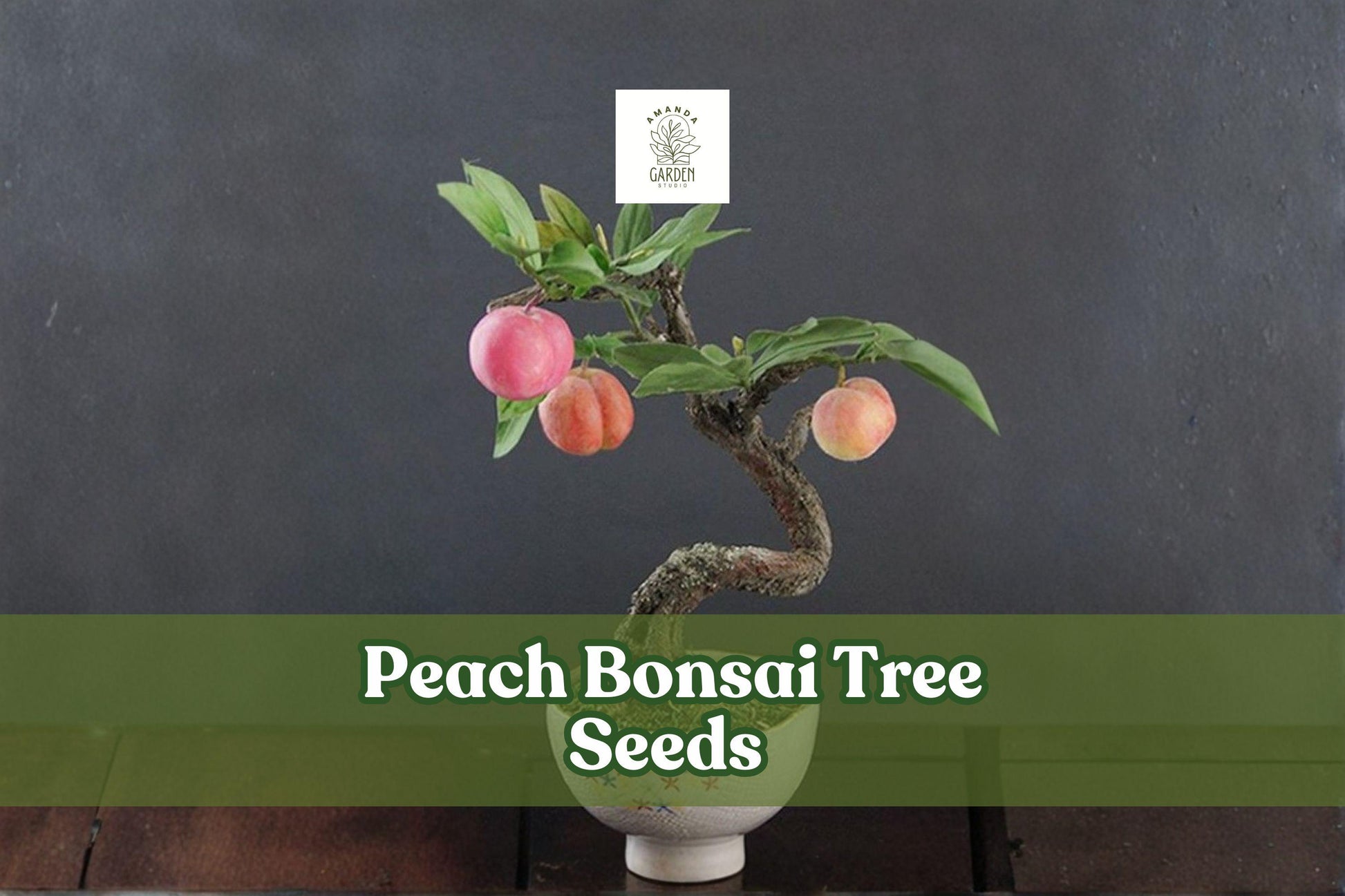 4 Peach Bonsai Tree Seeds - Prunus persica - Easy to Grow, Hardy, Fruit-Bearing Miniature Tree for Indoor Gardens
